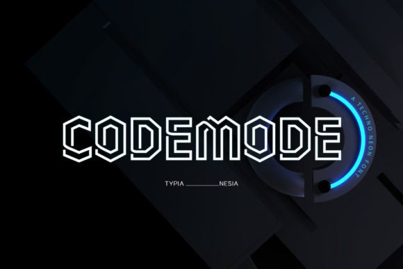 Codemode Font: A Neon Display Typeface for Modern Branding