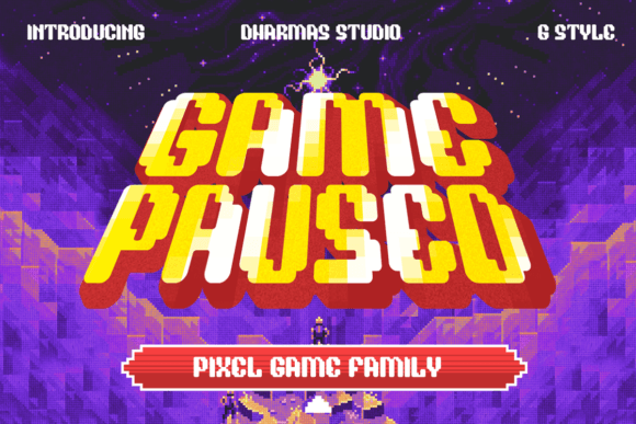 Game Paused Font: Retro Display Typography for Web Design