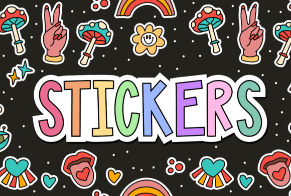 Multicoloured Stickers Font: A Display Typeface Review