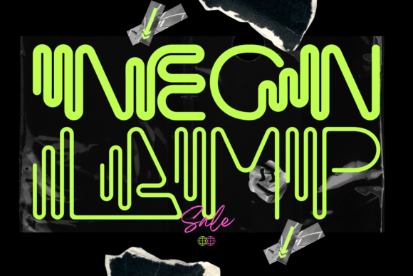 Neon Lamp Font: A Display Typeface for Editorial Glow