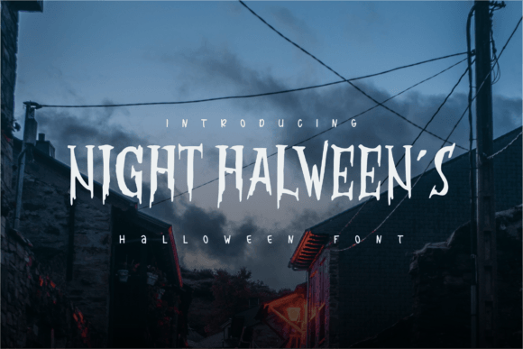 Night Halween s Font for Editorial Design