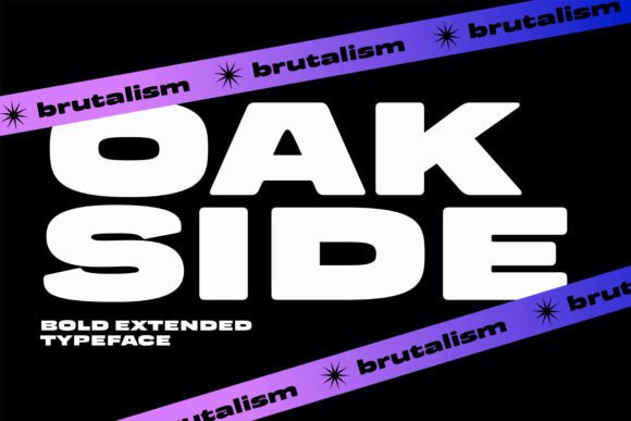 Oakside Font: Bold Display Type for Crafters