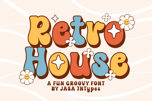 Retro House Font: Bold Display Typography for Web Design