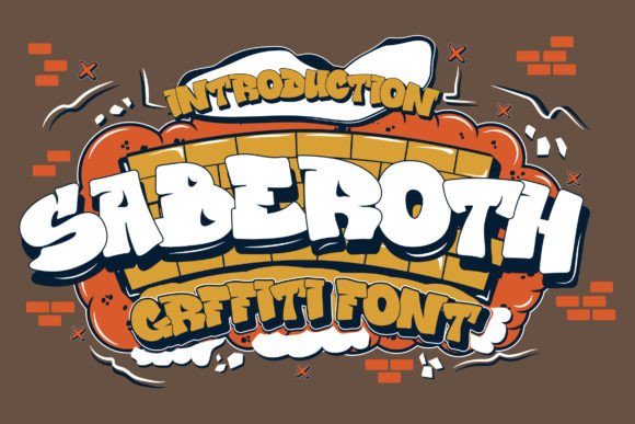 Saberoth Font: Modern Graffiti Style for Editorial Design